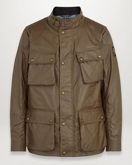 Veste Cirée Belstaff Homme Fieldmaster Marron Coton Soldes UW8294761